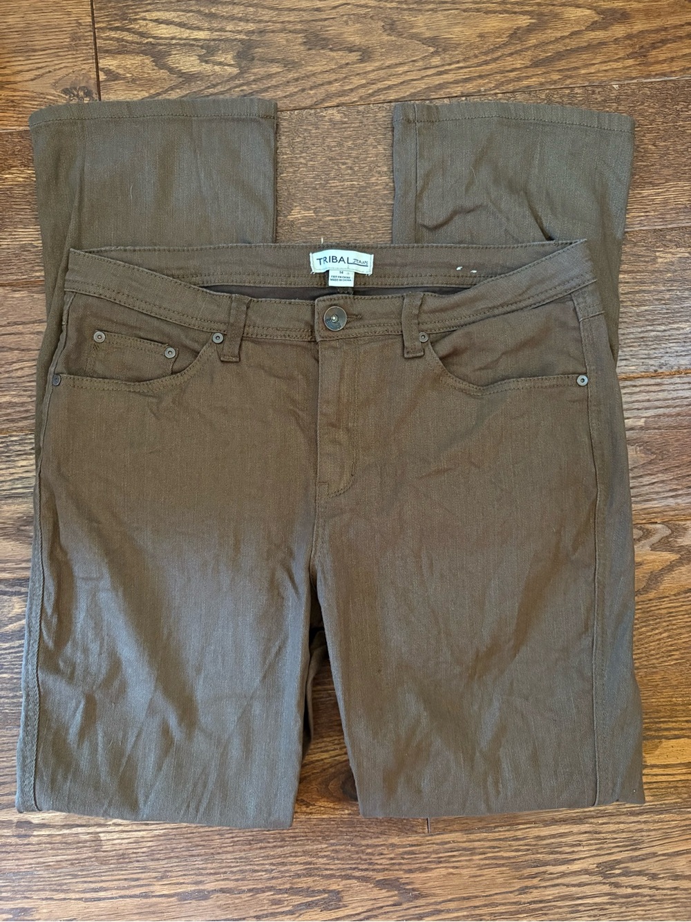 Tribal Straight Leg Pants in Brown
